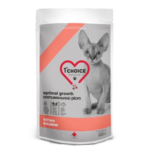 1-st Choice Kitten Optimal Growth - корм Фест Чойс з рибою для кошенят 320 г (ФЧККР320) 