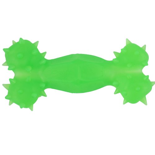 Игрушка Agility для собак Кость с отверстием 12 см зеленая