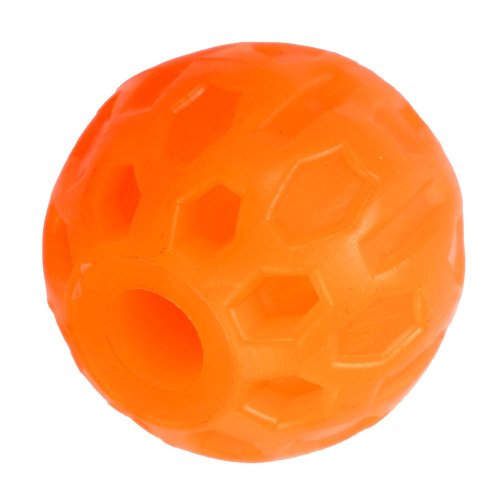 Игрушка Agility для собак Мяч с отверстием 4 см оранжевый