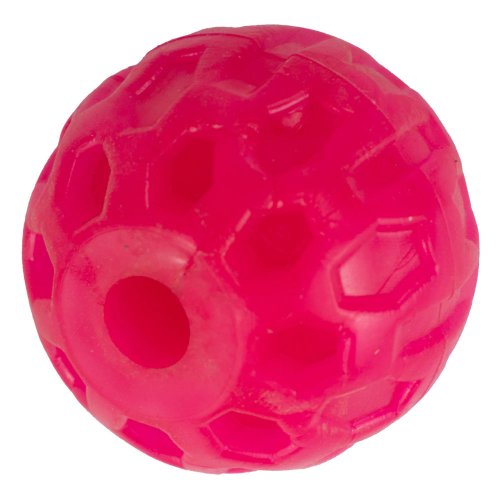 Игрушка Agility для собак Мяч с отверстием 4 см розовый