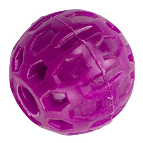 Игрушка Agility для собак Мяч с отверстием 4 см фиолетовый