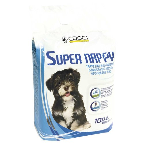 Croci Super Nappy - пеленки Super Nappy для собак 60х40 10шт (8023222174771)