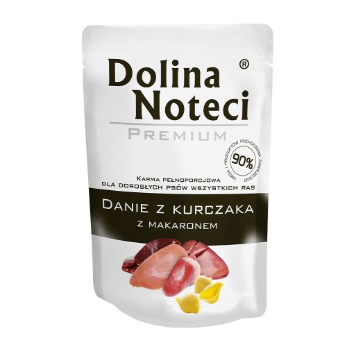 Пауч Dolina Noteci Premium Danie для взрослых собак всех пород, курица с лапшой, 300 г