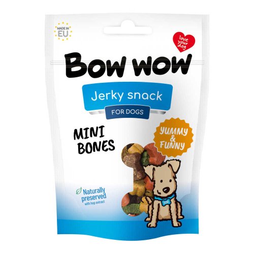 Ласощі для собак Bow wow міні-кістки, 80 г Ласощі для собак Bow wow міні-кістки, 80 г