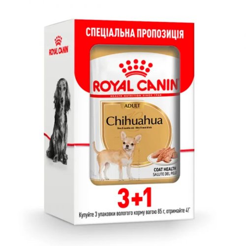 Акція! Royal Canin WET CHIHUAHUA - вологий корм для чихуахуа, 85 г, 3+1 шт