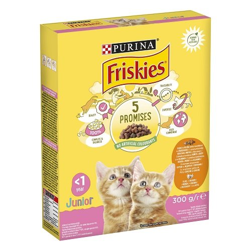 Сухий корм FRISKIES Junior для кошенят з куркою, індичкою та овочами 300 г
