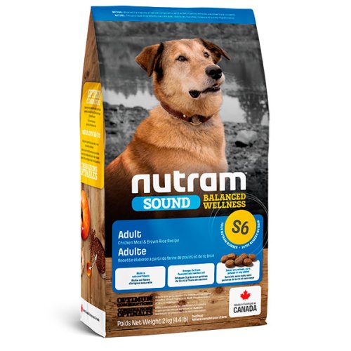 Nutram S6 Sound Balanced Wellness Dog - корм Нутрам S6 Саунд с курицей для собак всех пород 2 кг (S6_2)