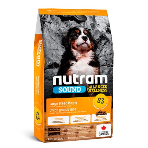 Nutram S3 Sound Balanced Wellness Puppy - корм Нутрам S3 Саунд с курицей для щенков крупных пород 11,4 кг (S3_11.4)