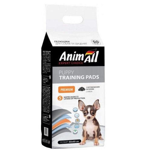 AnimAll - пеленки Энимал для собак с с активированным углем 60х60 см, 50 шт