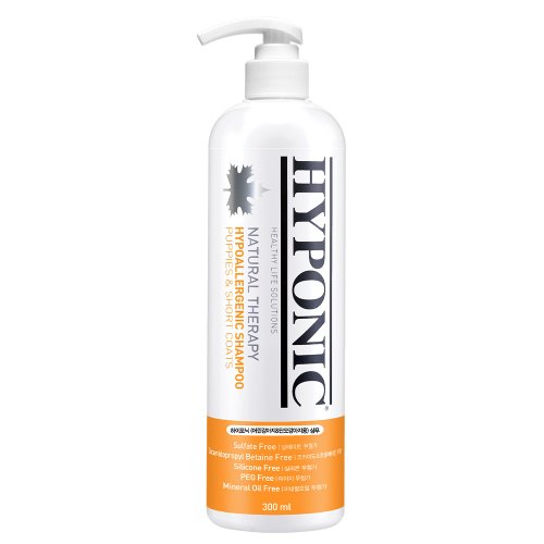 Гипоаллергенный шампунь Hyponic Hypoallergenic для щенков и короткошерстных собак, 300 мл