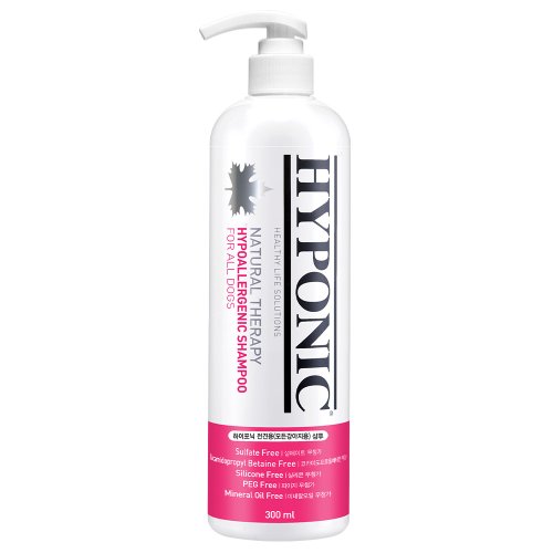 Гипоаллергенный шампунь Hyponic Hypoallergenic для собак с маслом подсолнечника, жожоба и экстрактом зеленого чая, 300 мл