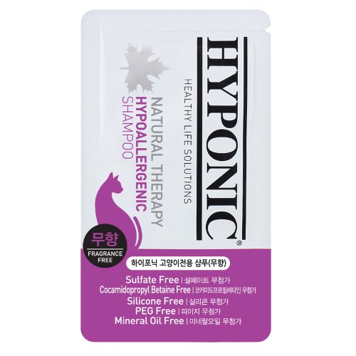 Гіпоалергенний шампунь Hyponic Hypoallergenic для котів з олією соняшника та жожоба, без запаху, 10 мл