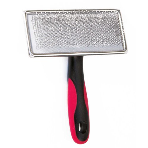 Пуходерка Croci Vanity с напылением, большая, для длинной шерсти, 11,2x14,2см