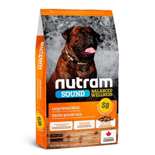 Nutram S8 Sound Balanced Wellness - корм Нутрам S8 Саунд с курицей для собак крупных пород 11,4 кг (S8_11.6)