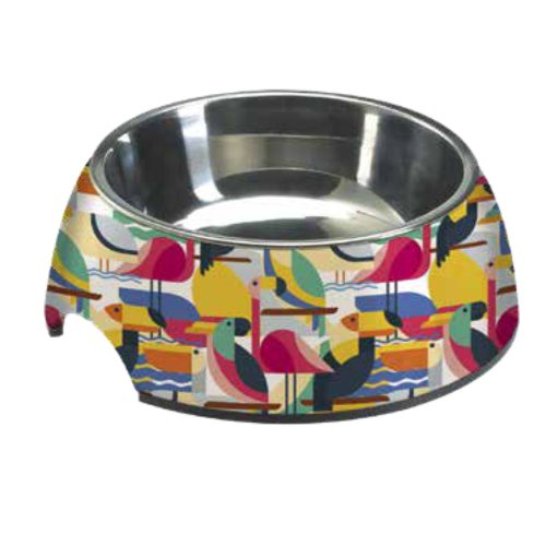 Миска CROCI MILAMINE TOUCAN, нержавіюча, гумова основа, 0,80л, 24 см