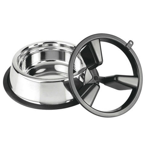 Миска CROCI Slow Eating 2in1, метал, пластиковий дільник, 27см Миска CROCI Slow Eating 2in1, метал, пластиковий дільник, 27см