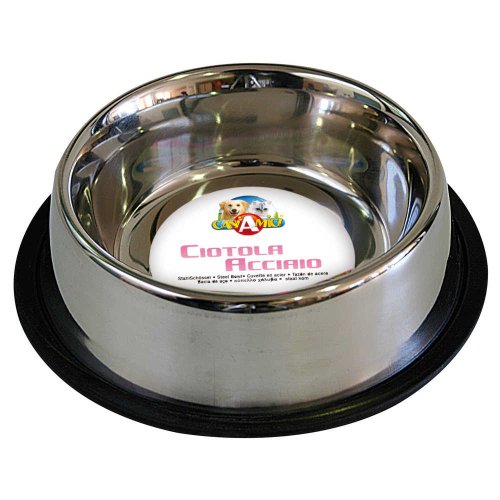 Миска CROCI Мас антиковзаюча метал, 1,9л, 29см