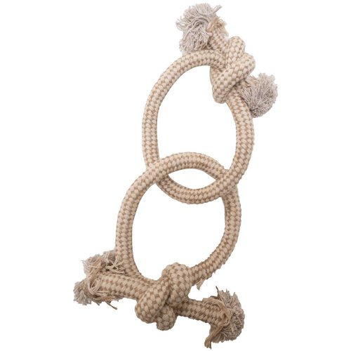 Игрушка для собак CROCI ECO канат грейфер кольца, коттон + сизаль, 16х32см