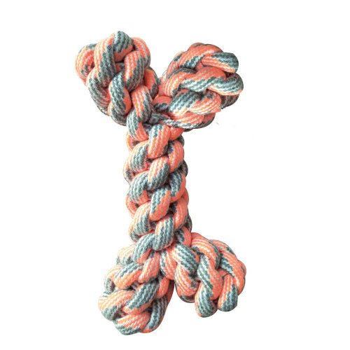 Игрушка для собак CROCI PASTEL Косточка, канат хлопковый, оранжевый, 20см