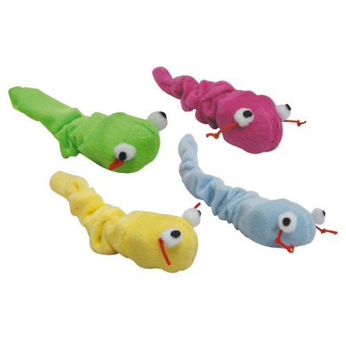 Игрушка для кошек CROCI Гремучая змейка, плюш, 13 см