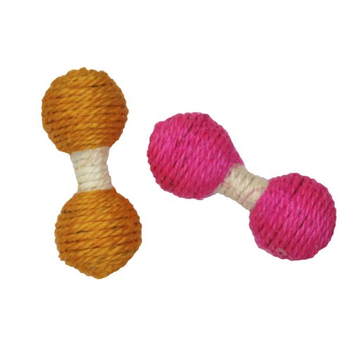 Игрушка для кошек CROCI Гантелька плетеная, сизаль, 13 см
