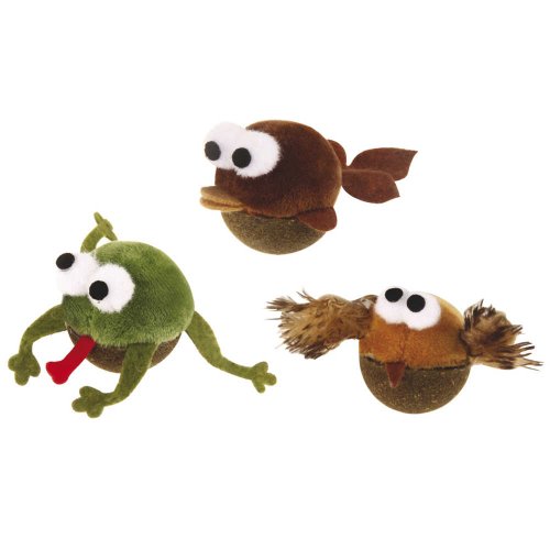 Іграшка для котів CROCI Лупоглазі з котячою м'ятою, м'які, 7 см Іграшка для котів CROCI Лупоглазі з котячою м'ятою, м'які, 7 см