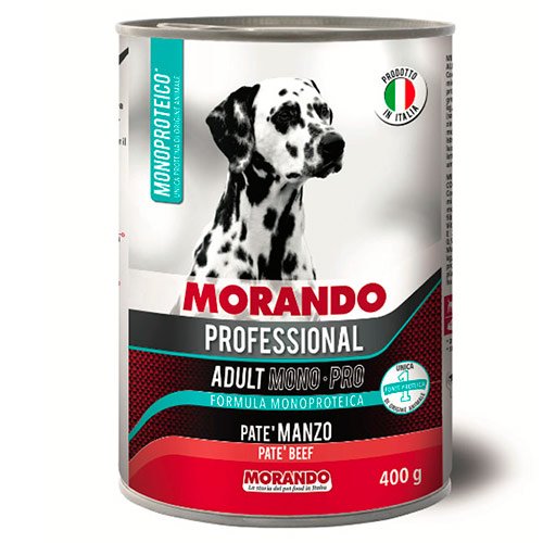 Консервований корм Morando PROFESSIONAL для дорослих собак, паштет з яловичиною, 400 г