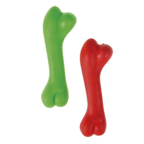 Іграшка для собак TatraPet Dental Gum кістка гумова, 12 см (різні кольори)