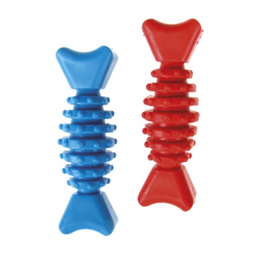 Іграшка для собак TatraPet Dental Gum кісточка гумова, 12 см (різні кольори)
