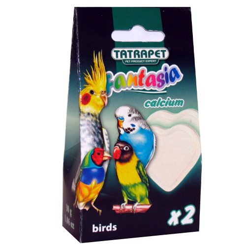 Мінеральний камінь для птахів TatraPet Fantasia з кальцієм у вигляді серця, 2х30 г
