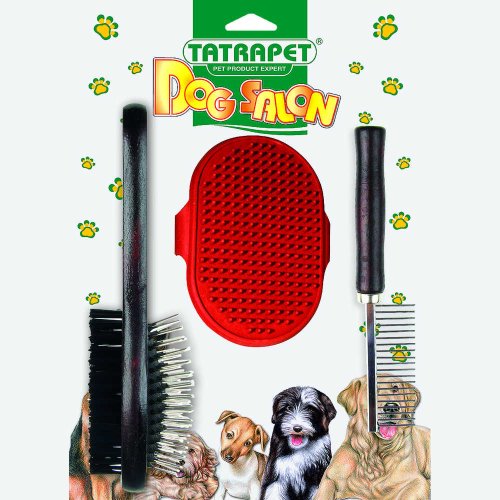 Набір для собак TatraPet Dog Salon щітка двостороння/гребінець/щітка силікон