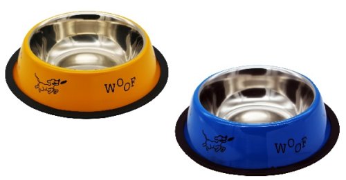 Миска TatraPet из нержавеющей стали, (синяя/оранжевая), 0,45л /14 см
