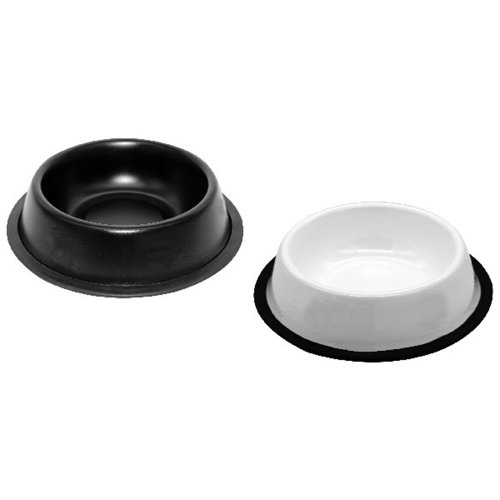 Миска TatraPet из нержавеющей стали (черная/белая), 0,22л /11 см