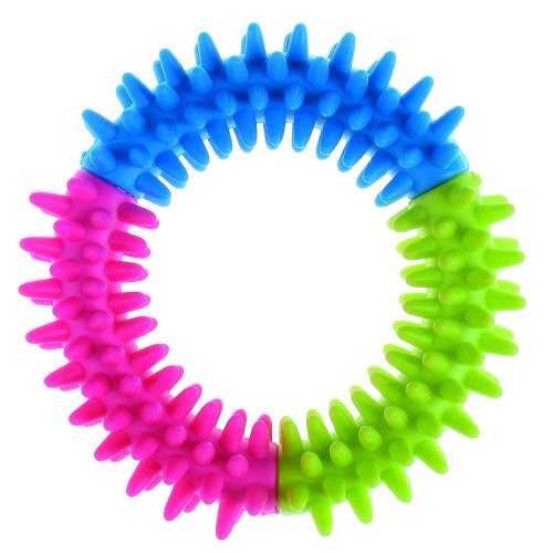 Іграшка для собак TatraPet Dental Gum кільце з шипами гумове, 10-11 см