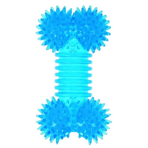 Игрушка для собак TatraPet Dental Gum кость резиновая с шипами, пищалка, 12-13 см