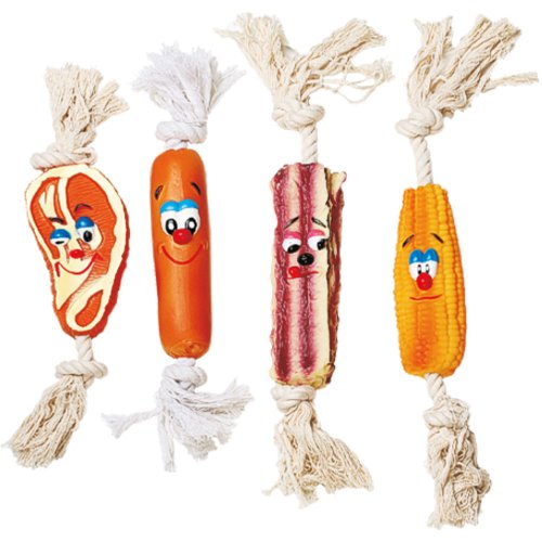 Іграшка для собак TatraPet Toys Fun вінілові ласощі на мотузці, 35 см (різні фігури) Іграшка для собак TatraPet Toys Fun вінілові ласощі на мотузці, 35 см (різні фігури)