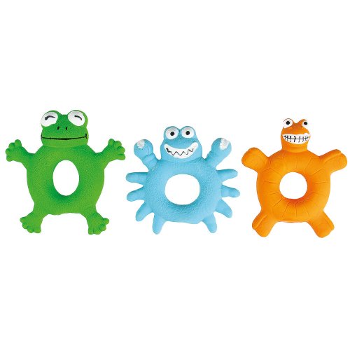 Игрушка для собак TatraPet Toys Fun латексное кольцо с пищалкой, 10 см (разные цвета)