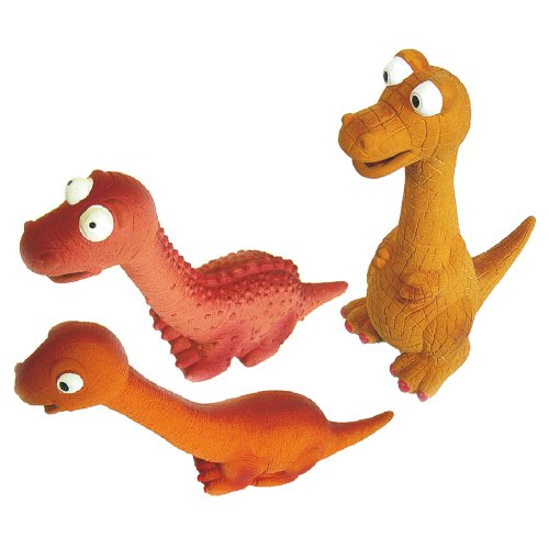 Игрушка для собак TatraPet Toys Fun латексный динозавр с пищалкой, 19,5-30,5 см