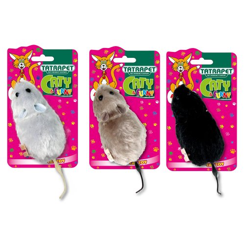 Игрушка для кошек TatraPet Caty funny мышь механическая, 11,5 см