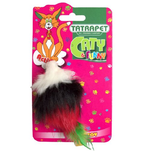 Іграшка для котів TatraPet Caty funny кольорова плюшева мишка, 6 см