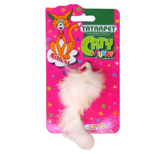 Іграшка для котів TatraPet Caty funny сіра плюшева мишка, 5 см
