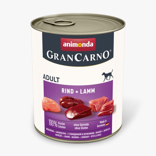 Корм вологий Animonda GranCarno Adult Beef Lamb для дорослих собак з яловичиною і ягнятиною 800 г