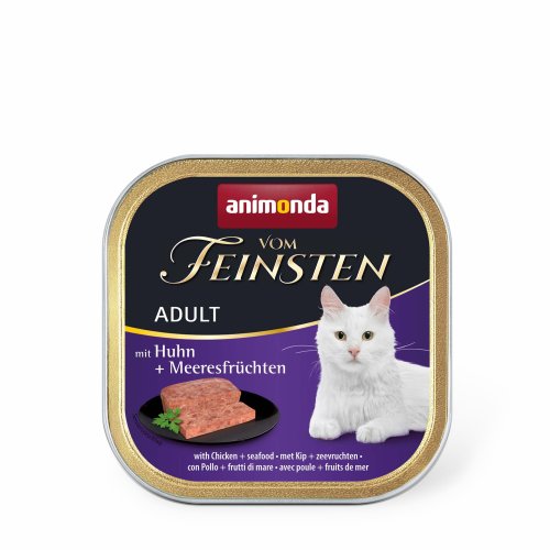 Корм вологий Animonda Vom Feinsten Adult with Chicken Seafood для котів з куркою і морепродуктами 100 г