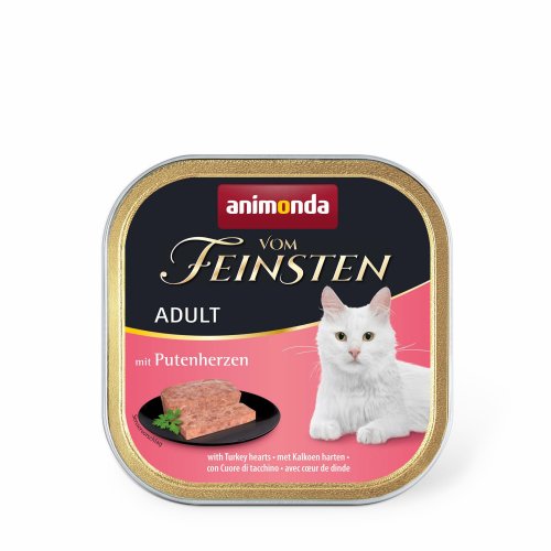 Корм вологий Animonda Vom Feinsten Adult with Turkey hearts для котів з індичими серцями 100 г