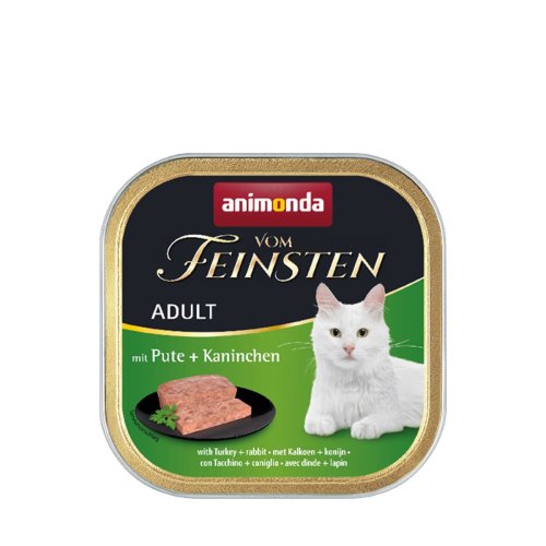 Корм вологий Animonda Vom Feinsten Adult with Turkey Rabbit для котів з індичкою і кроликом 100 г