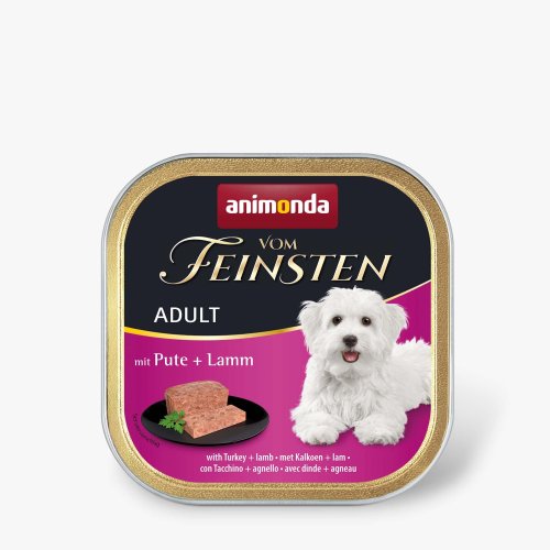 Корм влажный Animonda Vom Feinsten Adult with Turkey Lamb для взрослых собак с индейкой и ягненком 150 г