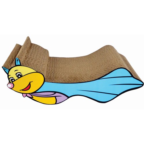 Когтеточка-лежанка Agility для кошек из гофрокартона в виде летящего мультгероя, 46x22x18 см Когтеточка-лежанка Agility для кошек из гофрокартона в виде летящего мультгероя, 46x22x18 см