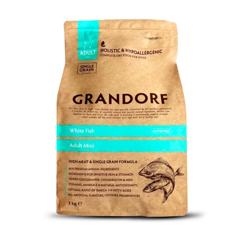 Grandorf White Fish Mini - корм Грандорф із білою рибою для дорослих собак дрібних порід 3 кг (93303)