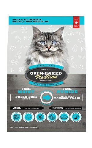 Корм полувлажный для кошек Oven-Baked Tradition, из свежего мяса рыбы, 1,36кг