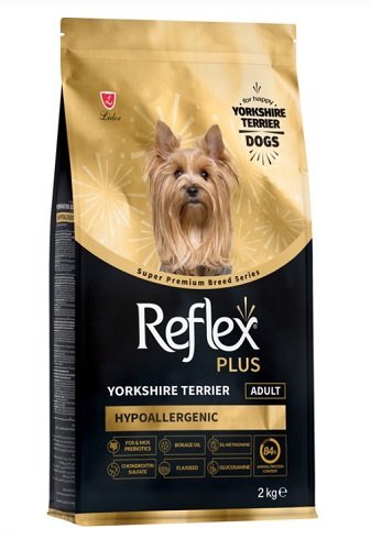Корм сухий повноцінний та збалансований Reflex Plus для собак породи йоркширський тер’єр 2 кг